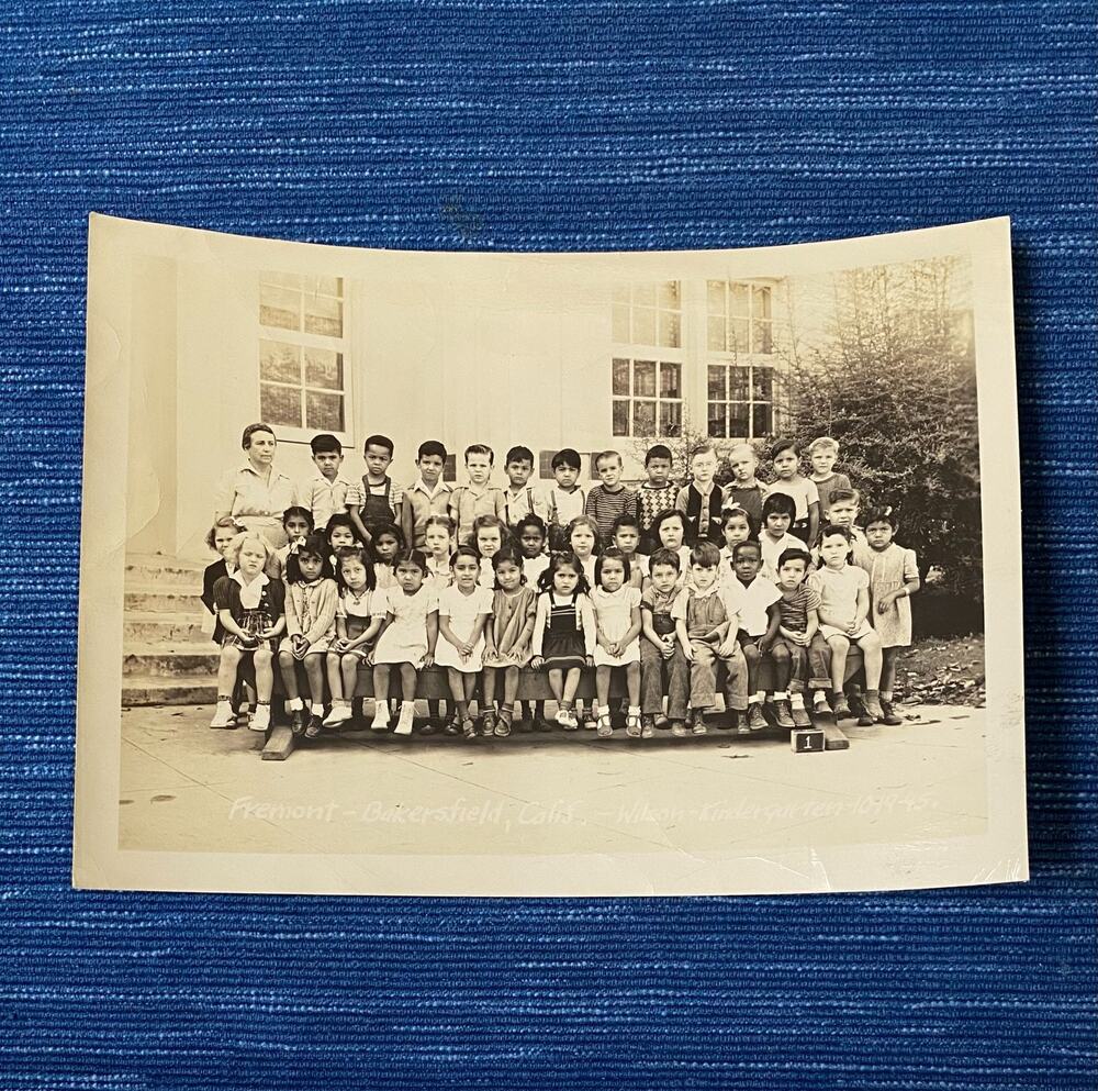 VTG 1945 Fremont Bakersfield California School Class Photo Wilson Kindergarten